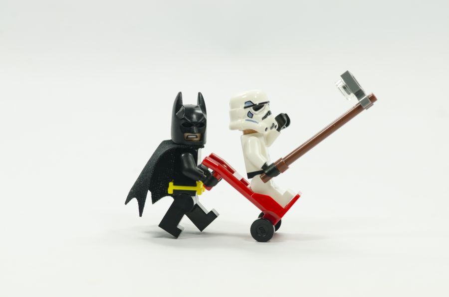 Фреска Лего звездные воины и бэтмен селфи