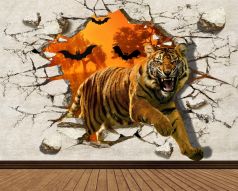 Фотообои ОБъемная композиция с тигром
