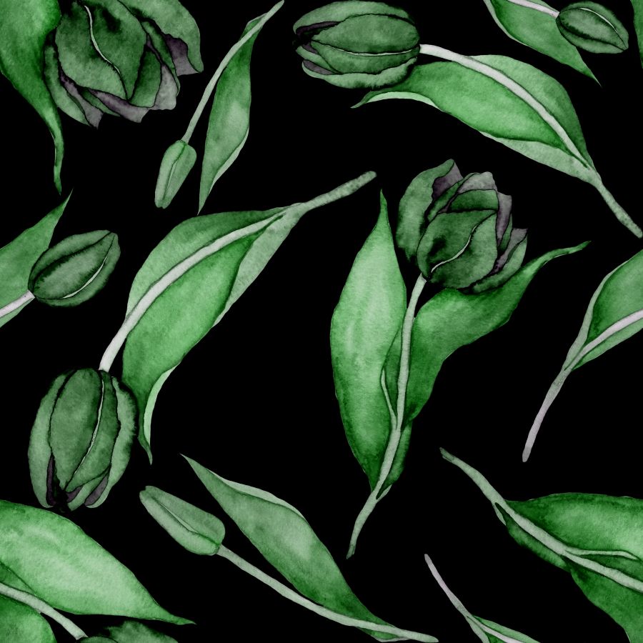 Фреска Узор из цветков тюльпана