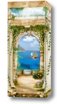 Картина Вид на море и корабль в арке
